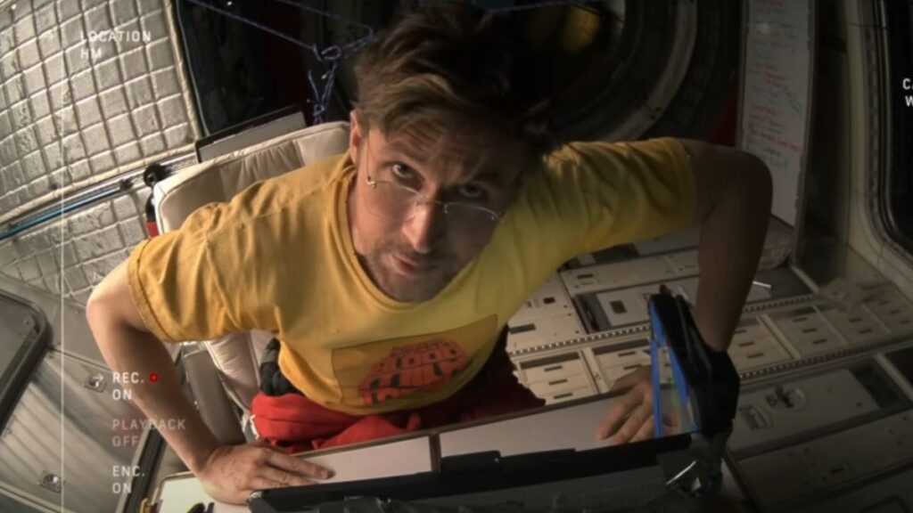 Ryan Gosling spends a lot of time talking to the camera in a way that feels a lot like The Martian.