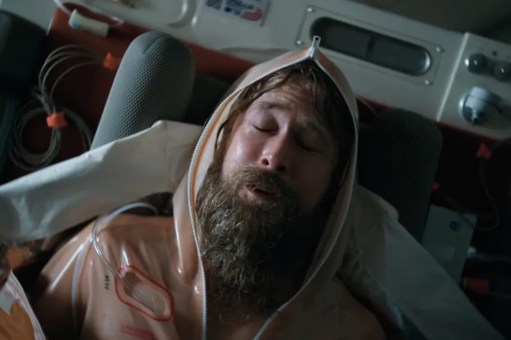Ryland Grace wakes up from a medically induced coma on a space ship.