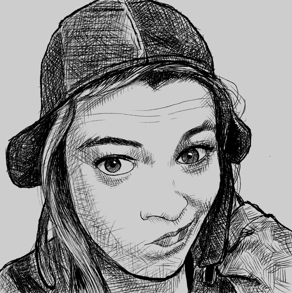 Young Woman in Hat.
