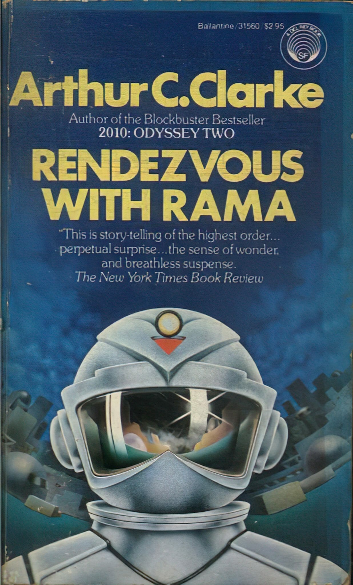 The cover for Arthur C. Clarke's Rendezvous With Rama